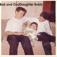 At age 11 became a God Father to his Cousin Robin
