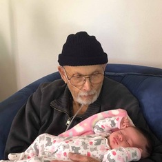 Grandpa seeing Emma Rae Shields for the first time