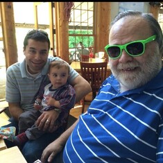 Daddy with son, Robert and Grandson, AJ