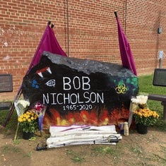 This is the tribute to Bob the Color Guard students started on 9/27