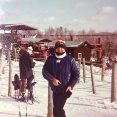 1976 On the slopes!  Introduced Tommy Bozzo to skiing. Liberty and Seven Springs were favorite resorts.
