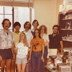 Bob's "carbon fixation" team in his research group at UT Austin, ca. 1980