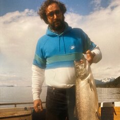 Bob with a catch in 1987.