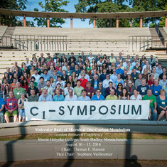 Bob at the 2014 C-1 Gordon Conference; front row center