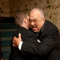 Bobb and his future Grandson-in-law  just before the wedding, 2010