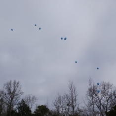 Balloon release @ cemetery