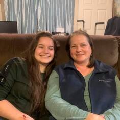 Daughter Kat and Granddaughter Emily on New Year's Eve 2019