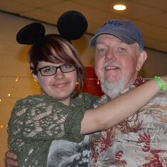 Grampa Bob and Hannah at her 16th birthday celebration (2014)