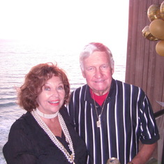 Fran and Bob at their 50th, overlooking the water (Encinitas)