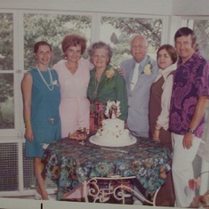 Bob's Parent's 50th with his 3 sisters:  Dotty, Mary Jane, his mom/dad, and Peggy, Bob