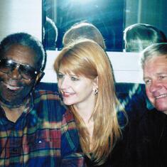 Sharing some Blues and relaxing with B.B. King, daughter Karen, and Bob.
