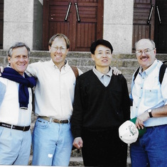 Four pastors: Bob, Tom, Pastor Li and Dale, Jin Bi Lu Church, Kunming, China.