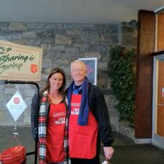 Ringing the bell for the Salvation Army