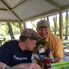 Convoluted travel schemes...this is a dog exchange in Iowa, 2018. The lengths Bob went to...