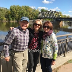 Bob & Beth with old Ole friend, Janet Fohr, at the Mississippi in Sept 2017
