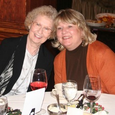 Mom and me at Clif and Kristen's rehearsal dinner