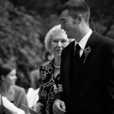 Bonnie with grandson Ben Porch at Clif and Kristen's wedding