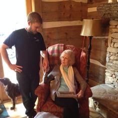 Granny with Mark Stratton in December 2014