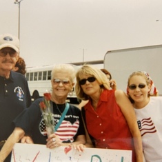 Bonnie, Lloyd, Pat and Sarah welcoming Mac back from Operation Iraqi Freedom 