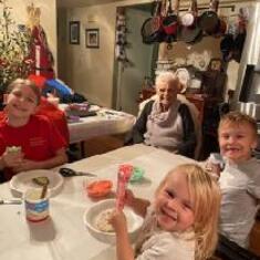 Bonnie and her Great Grandkids, she loved spending time with the Great Grandkids