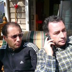 Boris and Michael at Michael's place, North Carolina, 2006