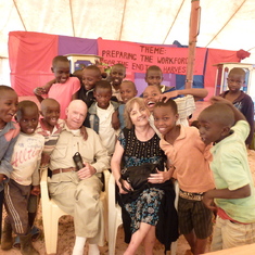 B and Art enjoying the Kenyan Children