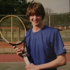 Brad's high school tennis photo