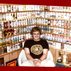 Brad with Buddy's Beer Collection 