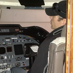 Branden in the cockpit of his beloved plane (2014 Jan 24)