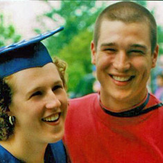 Branden with Corinne at her graduation from University of Delaware (1996, June)
