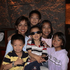 With Auntie Rhina and the girls - September 2, 2004