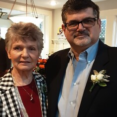 Brenda sharing such a special Granddaughter, Madison's,  Wedding with Son, Bubba