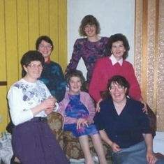 Brenda with Mam and four of her sisters