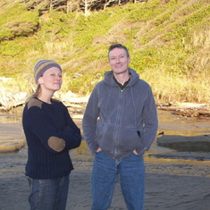 Thanksgiving in Oregon-Anne Marie Cole and Brendan on Coast