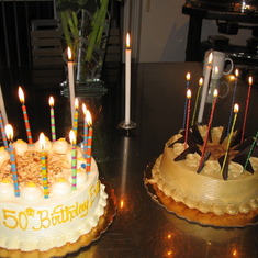 Bren and Evie's birthday cakes