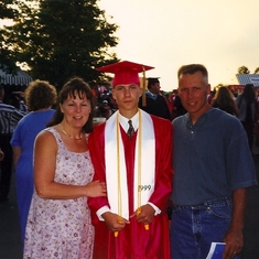Brent w/Dad & Amy at Graduation