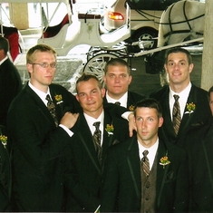 Brent and the boys at the wedding