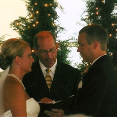 Brent and Melissa say their vows