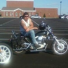 His motorcyle, ride on in Heaven!