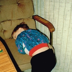 Asleep in Chair