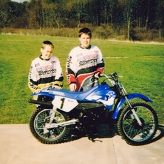 Brett & Bryan & Motocross Bike