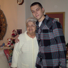 Grandma and Brett @ her home in CA