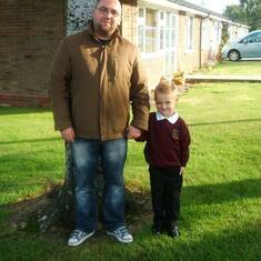 Brett and Fin when he started 1st school