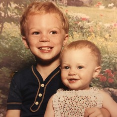 Brian and Diana (sis) as children