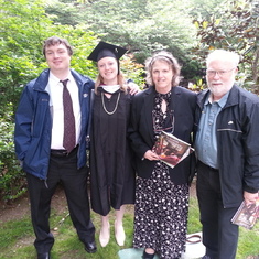 Brian and family after Diana's Masters' degree ceremony in Brooklyn.