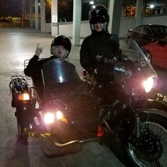 Mari and Brian on tgee Motocycle