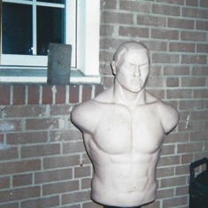 Brian's martial arts dummy  - "Bob" -- before he graciously gave it to the younger Miller cousins