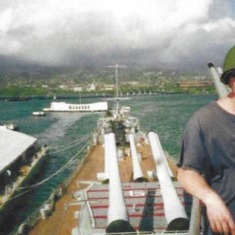 Brian on aircraft carrier in Hawaii