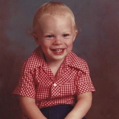 Brian was really a towhead as a toddler. But just like his grandmother Miller, the hair turned brown as he aged.
