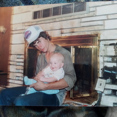 Brian with Nick when baby in Conway 
